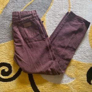 Vintage 70s Burgundy Wrangler Jeans 33 x 34